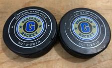 2013-2014 EUGENE GENERALS OFFICIAL LINDSAY GAME USED HOCKEY PUCKS Rare Minors