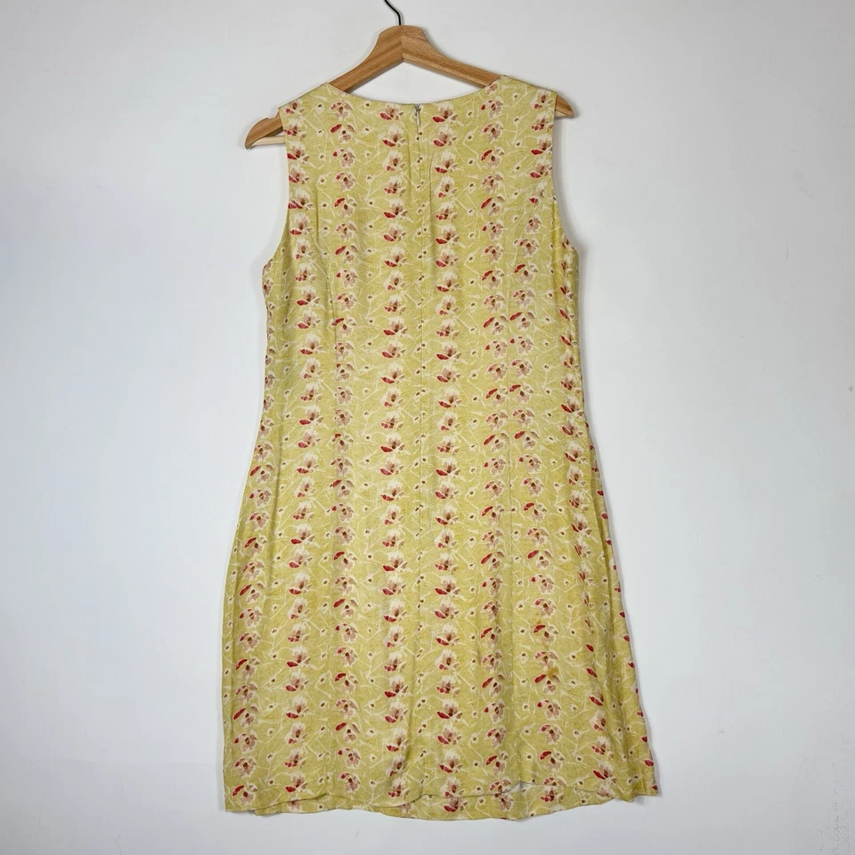 Vestido Vaina Country Road Vintage Y2K Amarillo Floral Rayón Para Mujer 10 EE. UU. 12 AU Foto 4 de 4