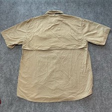 Chemise De Pêche Worldwide Sportsman - XL - Beige Marron, Manches Courtes, Poches