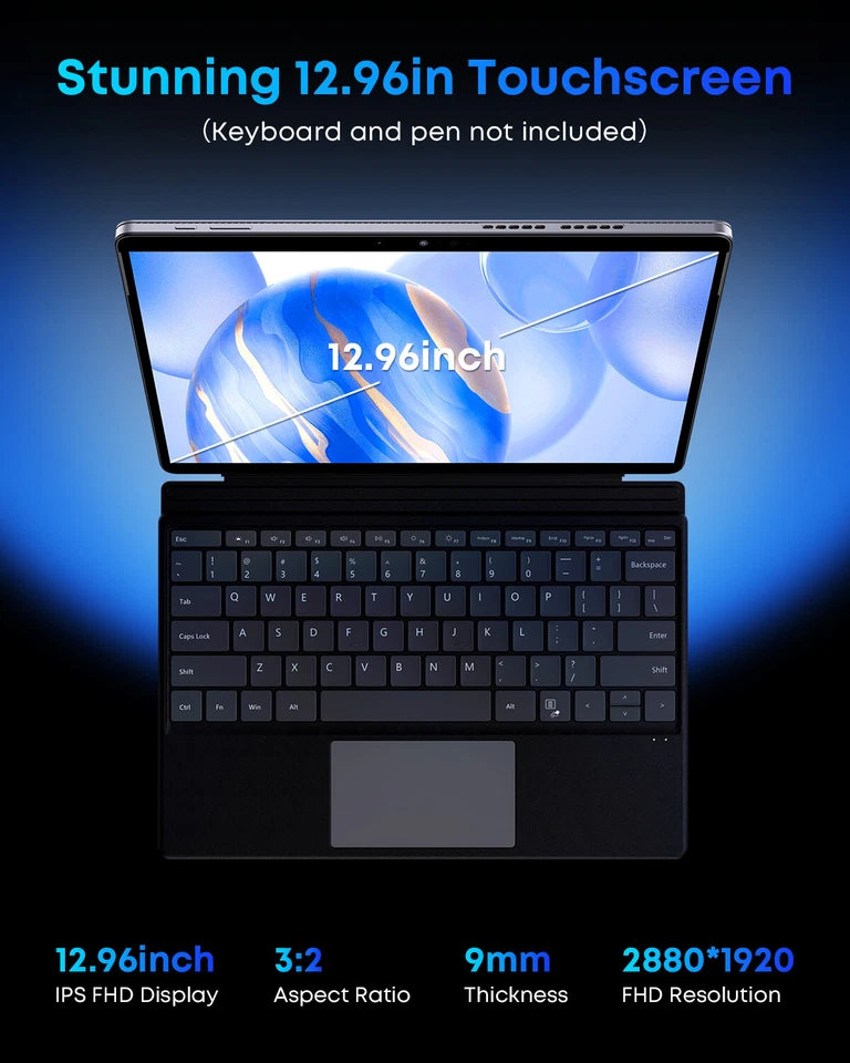 CHUWI Hi10 Max 12.96" Intel N100 Windows11 Tablet/Laptop Set 12G RAM 512G - Image 4 of 4