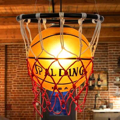 Art Decor Basketball Chandelier Creative Ball Lamp Sports Theme Pendant Lighting