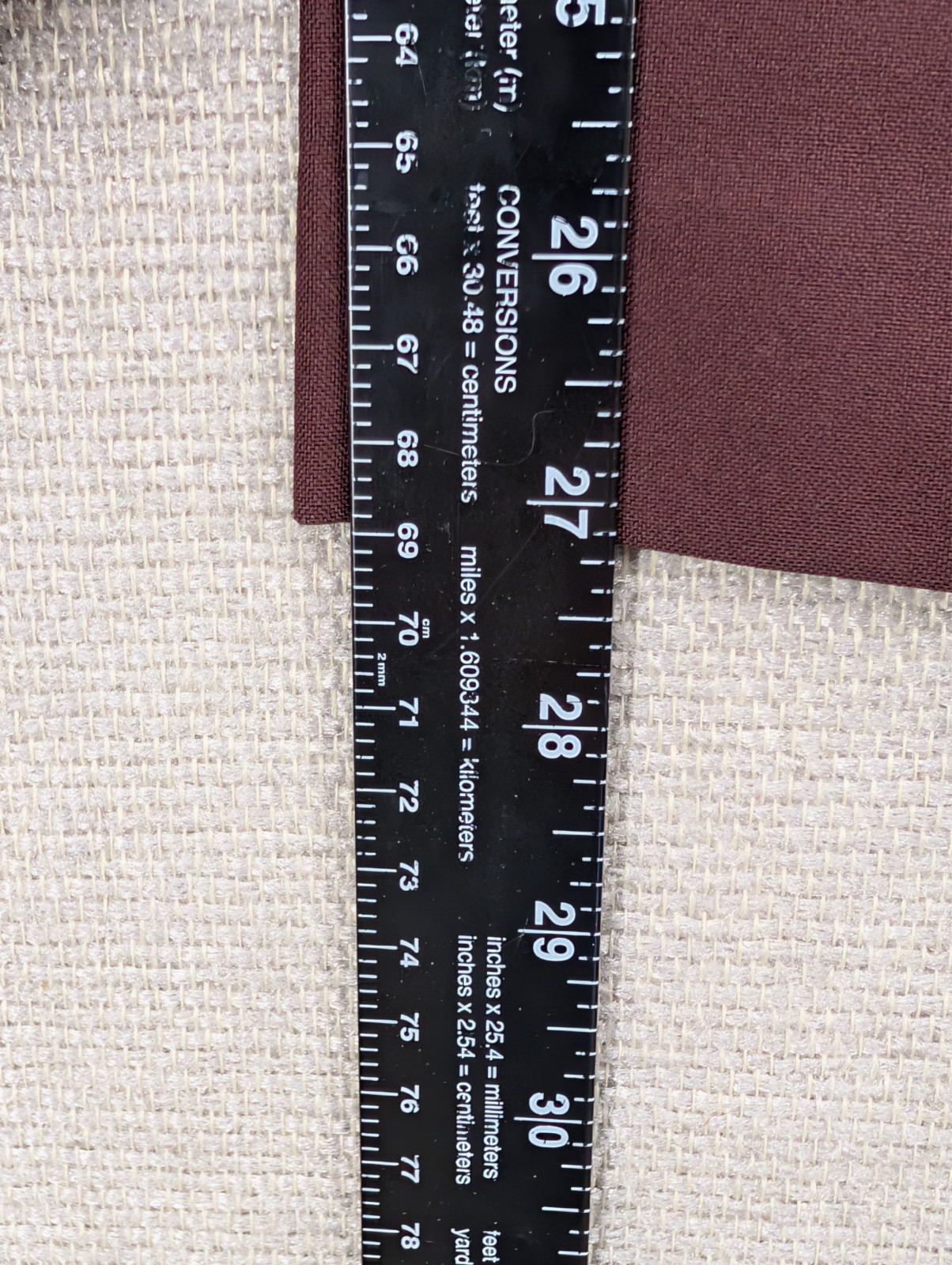 H&M Women's Pants Size 34R Skinny Fit Dark Burgundy thumbnail 6