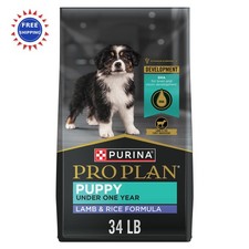 Puppy Food Pro Plan High Protein Lamb & Rice 34 lb Purina Formula powder shake 3.09 per pound