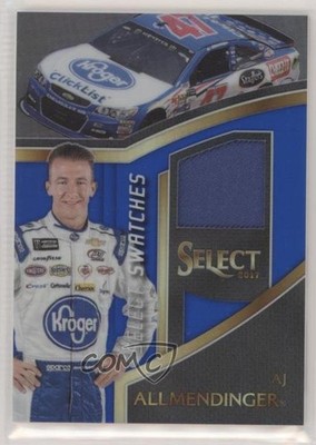 2017 Panini Select Swatches Blue Prizm 122/199 AJ Allmendinger #AJ 0s5