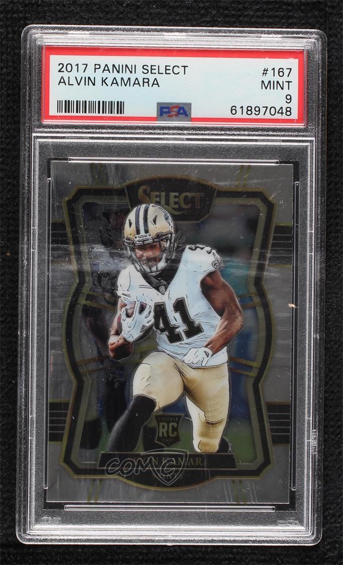 2017 Panini Select Premier Level Alvin Kamara #167 PSA 9 MINT Rookie RC 14lz