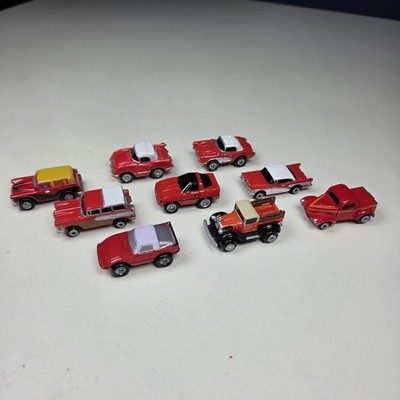 Vintage Galoob Micro Machines Lot of 9 Different Red Cars 