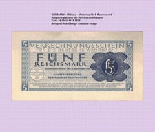 WEHRMACHT  5 REICHSMARK  1944 (XF-AU) stains Ro 512 7600##