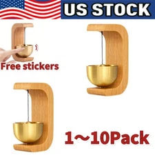 Magnetic Wind Chime DoorBell Doorway Setting Wooden-Copper for Coffee Shop/Home 