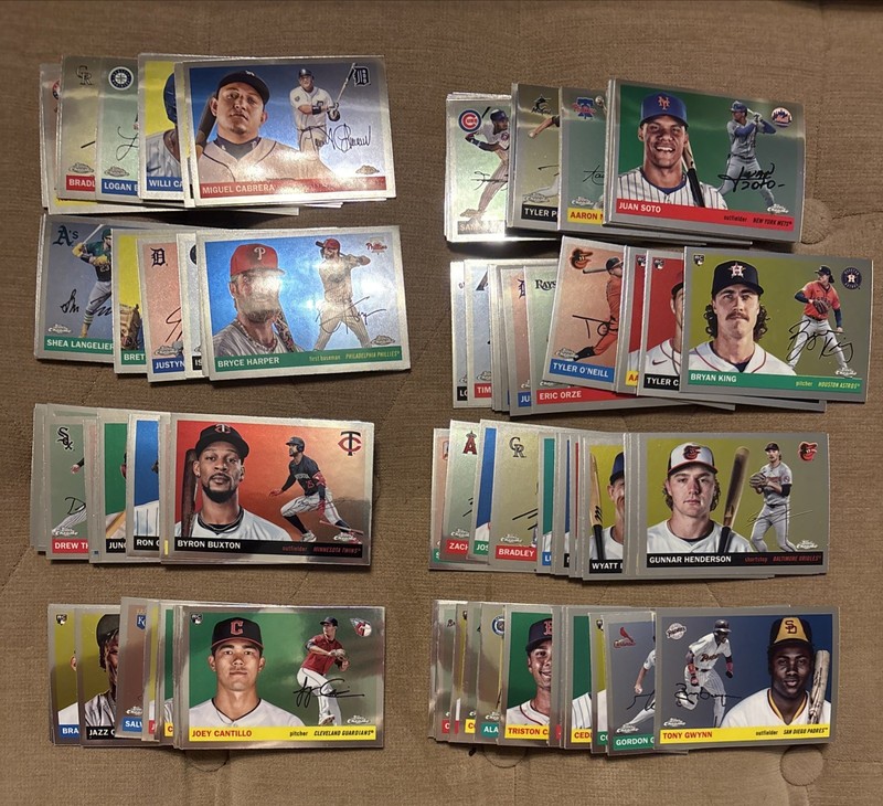 2025 Topps Chrome Platinum Baseball 100 Card Lot - Base, Rookies, Stars