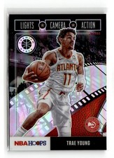 2019-20 NBA Hoops Premium Stock - Lights Camera Action Trae Young #22 Holo