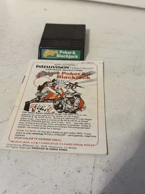 intellivision las vegas poker and blackjack cartridge and instructions