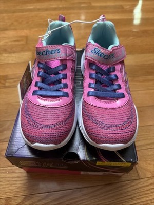 Skechers Girls' Sneakers Size 3 Pink Sparkly Light Up Shoes Brand New In Box!