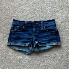ABERCROMBIE GIRLS 10 DENIM SHORTS, FIVE POCKET, ZIP FLY, BUTTON WAIST, STRETCH