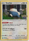 Snorlax Holo Rare Holo Pokemon GO 055/078 NM (Cosmo Holo Exclusive)