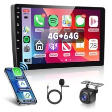  4G 64G Android Car Stereo 10.1 Inch Double Din, Touch Screen Radio with