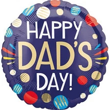 Happy Fathers Day - Dad - Daddy- 17” Foil Helium Balloons