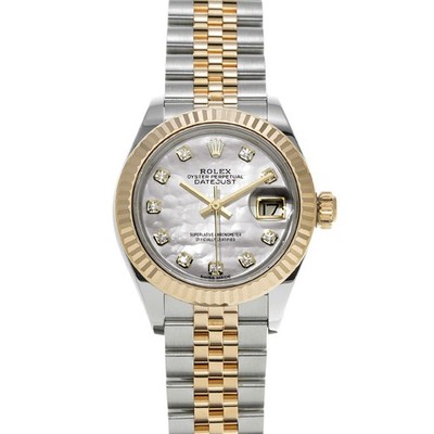ROLEX Lady-Datejust 28 279173NG White shell/diamond WATCH 716059