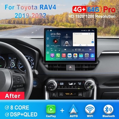 For Toyota RAV4 2019-2022 Android Carplay Android Auto  12.5'' 2K Screen Radio