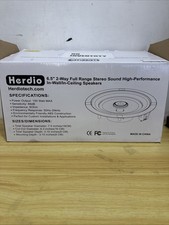 4 Speakers Herdio 6.5" 2-Way Full Range Stereo In-Wall/In-Ceiling Speakers