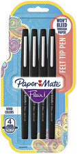 Flair Felt Tip Pens, Medium Point 0.7Mm , Black