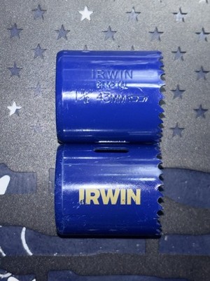 (2) IRWIN Bi-Metal Hole Saw 1-11/16   43mm 373111BX   TWO HOLE SAWS
