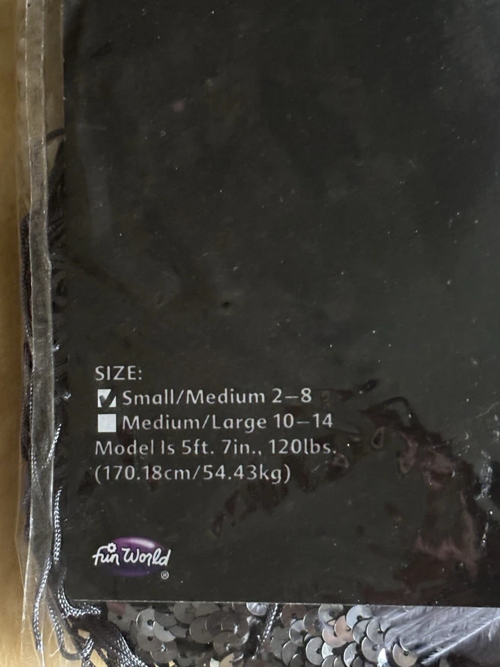 Disfraz de aleta fantasmal para mujer FUN WORLD Juegos con disfraces talla S/M 2-8 guantes extras/boa Foto 2 de 4