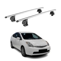 Alu DachträGer FüR Toyota Prius Ii XW20 2003-2009 TÜV T-Nut 75 Kg 2Tlg Silber