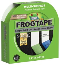FrogTape Multi-Surface Painters Tape with 1 Roll, 1.41" x 60 Yds, Green