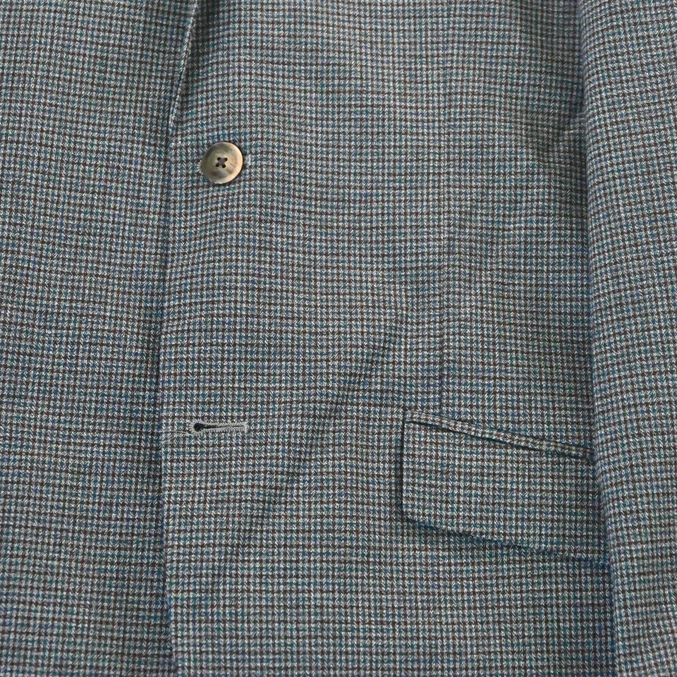 Ben Sherman 38R Azul Gris Cuadros Suave Hombro Hombres Blazer Traje Chaqueta Abrigo Deportivo Foto 3 de 4