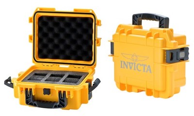 Invicta 3-Slot Watch Case | Collector Dive Impact Watch Case Yellow DC3YEL