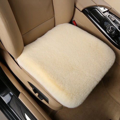 Plush faux fur car seat cushion