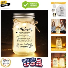 Christmas Gifts for Mom, Mason Jar Night Lights, Mothers Day Birthday Gifts for