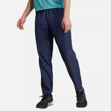 NEW Adidas Mens Large Tapered Fit Jogger Sweatpants Navy Blue 1019 
