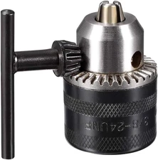 Drill Chucks, 1.5-10Mm Capacity 3/8-24 UNF Threaded with Chuck Key for Electric 
