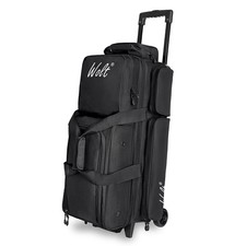 WOLT 3 Ball Bowling Bags with Wheels,Bowling Ball Bag 3 Ball Roller with Sepa...