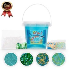 Elmer S Gue Pre-Made Slime, Blue Clear Slime, Includes 4 Sets of Unique Mix-Ins