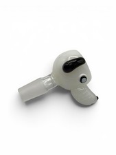 14mm White Dog Glass Bowl Slide Male Bong Bowl Water Pipe Piece