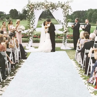 White Aisle Runner Wedding Carpet Runner 4x30FT Velvet Fabric Aisle Runner Rug