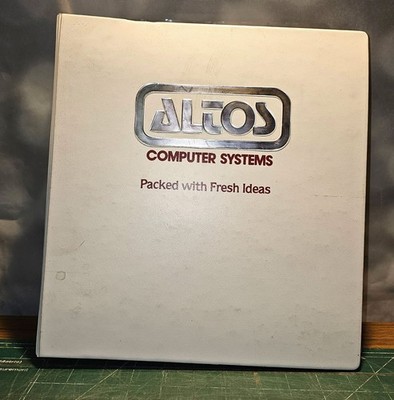 ALTOS Computer Binder of Schematics, Guides and Promotional Material - Early 80s