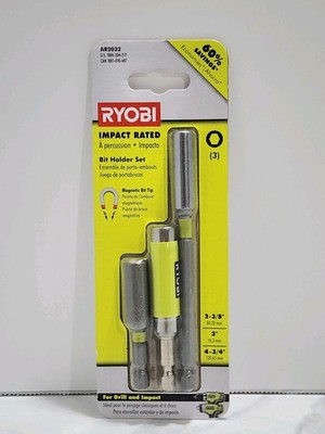 Ryobi Magnetic Impact Rated Bit Holder Set (3-Piece)