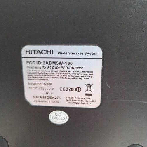 Hitachi W100 Smart Wireless Wifi/Bluetooth Lautsprecher App Steuerung Musik streamen - Bild 19 von 21