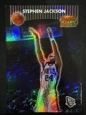 2000-01 Bowman’s Best Stephen Jackson #132 Rookie Card #/499 Brooklyn Nets RC SP. rookie card picture