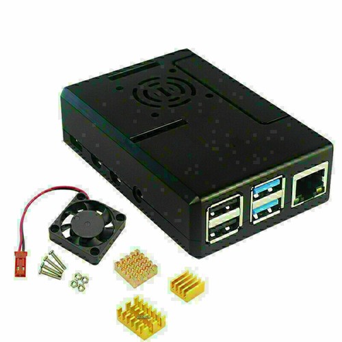 Fit For Raspberry Pi 4B Case Enclosure Box With Cooling Fan Aluminum Heat Sinks - Photo 10/11