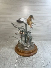DUCKS UNLIMITED Mallards At Sunset Hand Painted 1989 Figure Porcelain