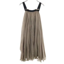 LANVIN en Bleu Pleated Cami one piece 38 Gurege Women