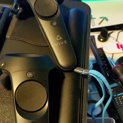 Vive VR Controller for Vive - Black Motion Controller with Wrist Strap