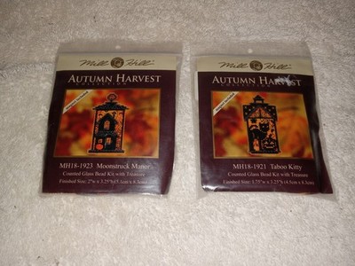 MILL HILL Moonstruck Manor & Taboo Kitty Glass Bead Kits Autumn Harvest