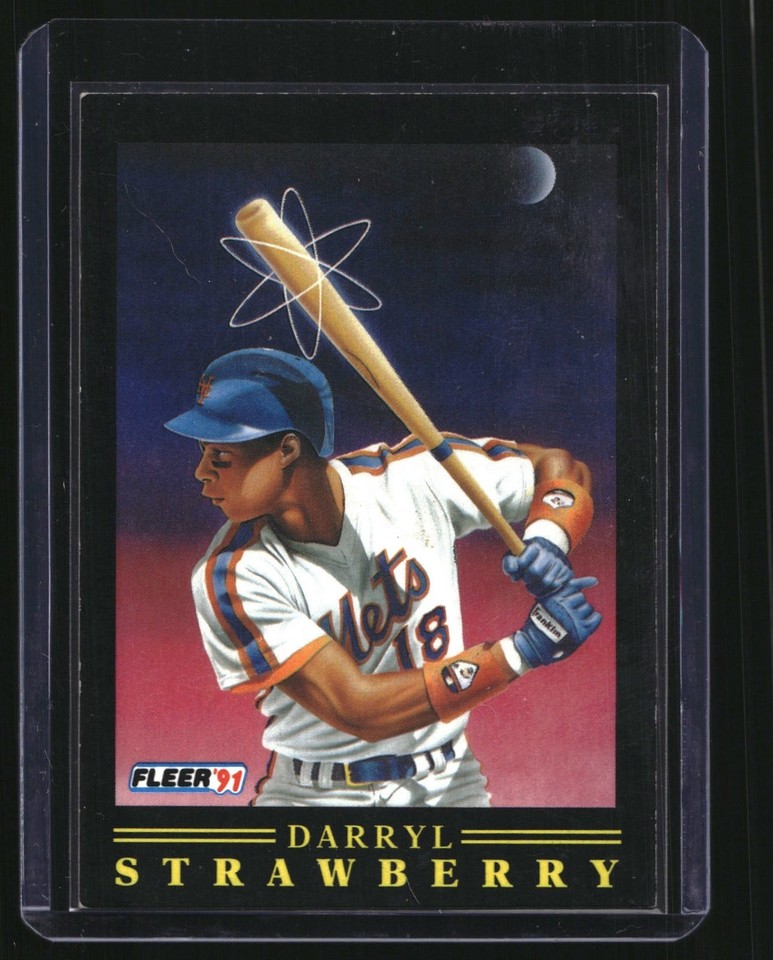 1991 Fleer Pro Vision #12 Darryl Strawberry Mets