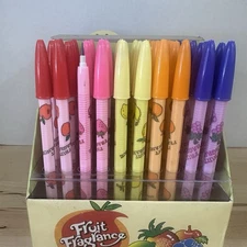 Vtg Fruit Fragrance Pencils by Bensia New Open Box of 50 No Sharpening Needed