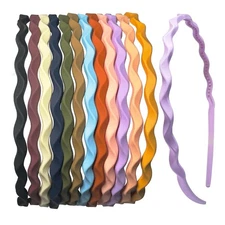 Springtime 12pcs Thin Headbands for Girls Women Colorful Skinny New Style 6mm 